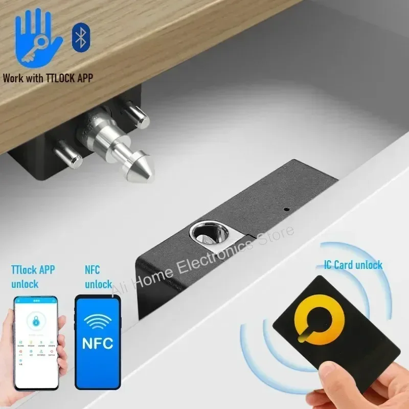 Furniture Sliding Door Hardware - TTLOCK APP Unlock Smart Lock Hiden