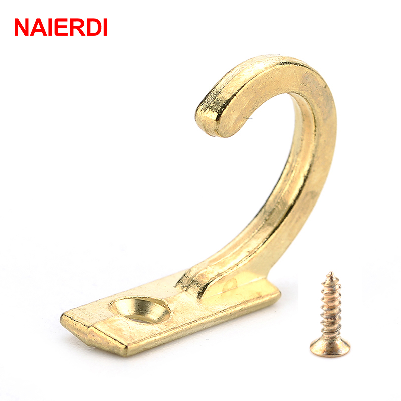 Furniture Interlocking Hardware - NAIERDI 10PCS Small Antique Hooks Wall