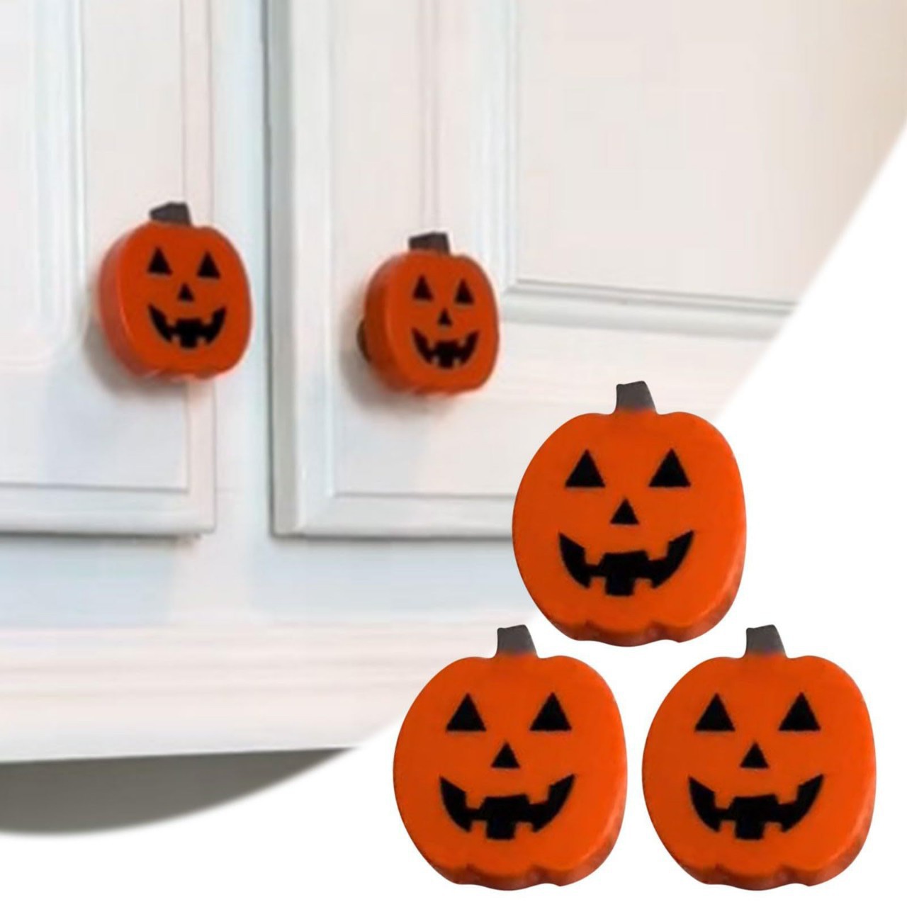 Furniture Interlocking Hardware - Halloween pumpkin knob cover, universal cabinet
