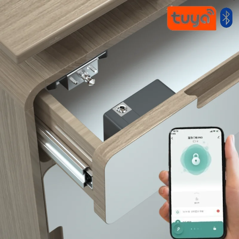 Furniture Interlocking Hardware - Tuya Smart Cabinet Door Lock Keyless