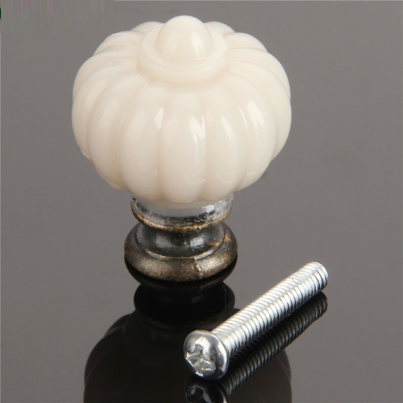1Pc Acrylic Ivory White Pumpki - огляд і ціна Furniture Hardware Knobs