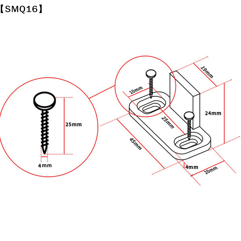 2pcs Sliding  Floor Guide Adju - огляд і ціна Furniture Sliding Door Hardware
