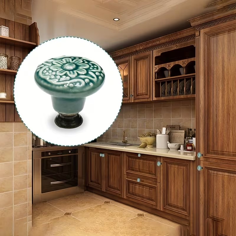 12pcs Ceramic Cabinet Knobs, F - огляд і ціна Furniture Interlocking Hardware