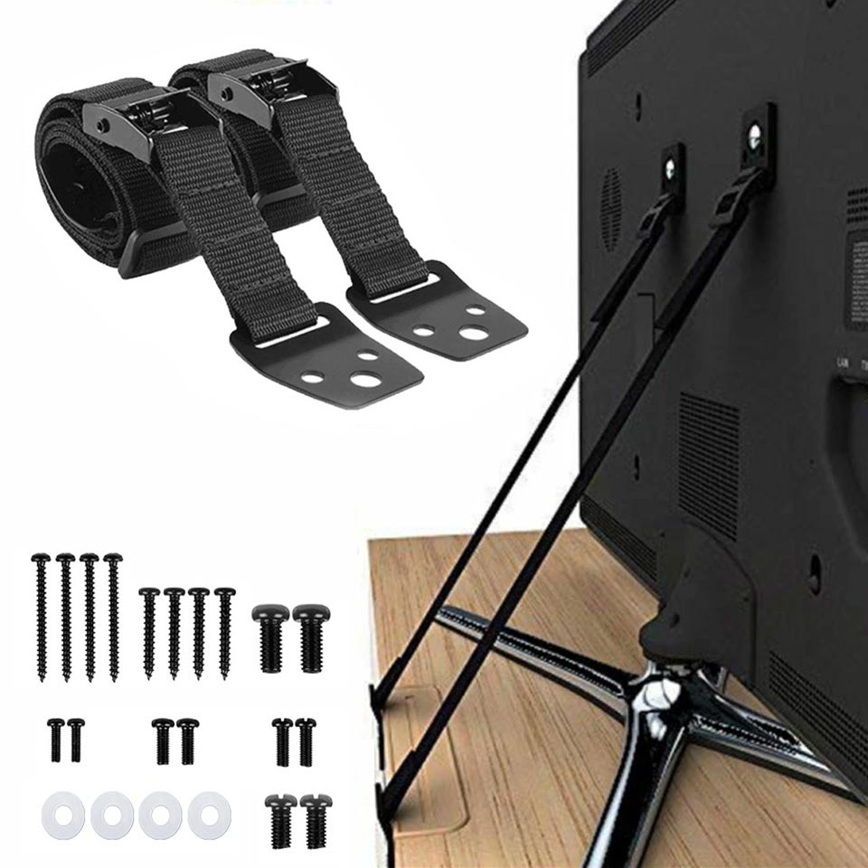 2 Pack Adjustable TV Safety St - огляд і ціна Furniture Interlocking Hardware