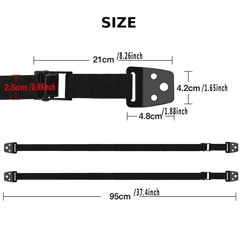 2 Pack Adjustable TV Safety St - огляд і ціна Furniture Interlocking Hardware